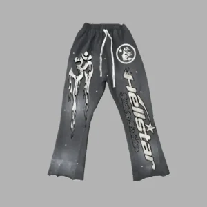 Hellstar Studios Black Racer Flare Sweatpants