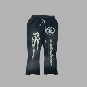 Hellstar Studios Black Racer Flare Sweatpants