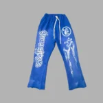Blue Hellstar Flare Sweatpants