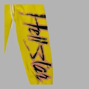 Yellow Hellstar Flame Flare Sweatpants