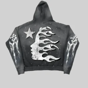 Black Vintage Hellstar Racer Hoodie