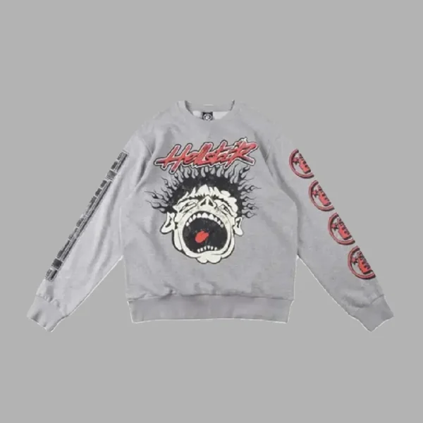 Grey Hellstar Studios Records Sweater
