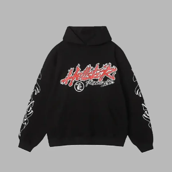 Black Hellstar Studio Records Hoodie