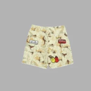 Hellstar Fleece Camo Embroidered Shorts