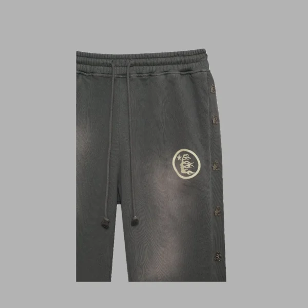 Hellstar Grey Mirror Faced Sweatpants