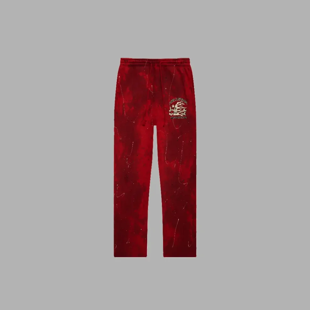 Best Hellstar Red Tye-Dye Sweatpants