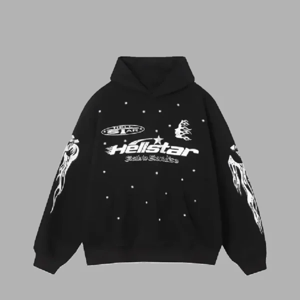 Black Hellstar Racer Vintage Hoodie