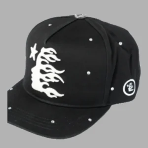 Hellstar Black Fitted Rhinestone Hat