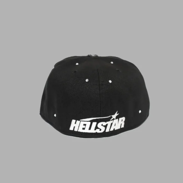 Hellstar Black Fitted Rhinestone Hat