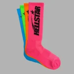 Neon Hellstar Melty color Socks 4-Pack