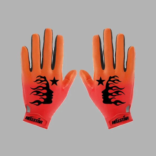 Hellstar Orange-Black Gloves