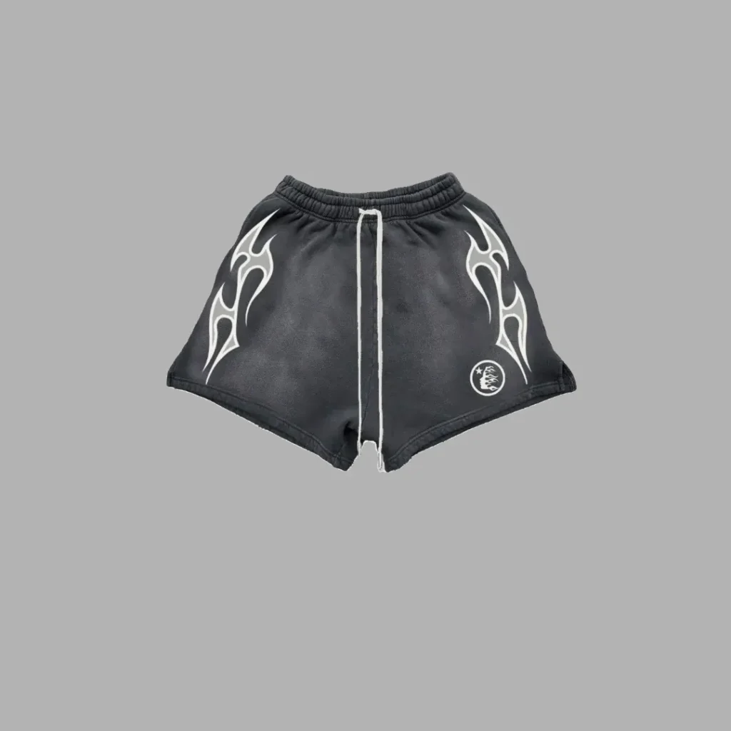 Hellstar 82 Black Hellstar Flame Shorts Medium