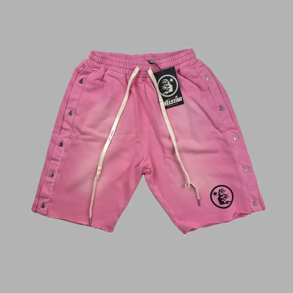 Hellstar 80 Best Hellstar Pink Snap Shorts