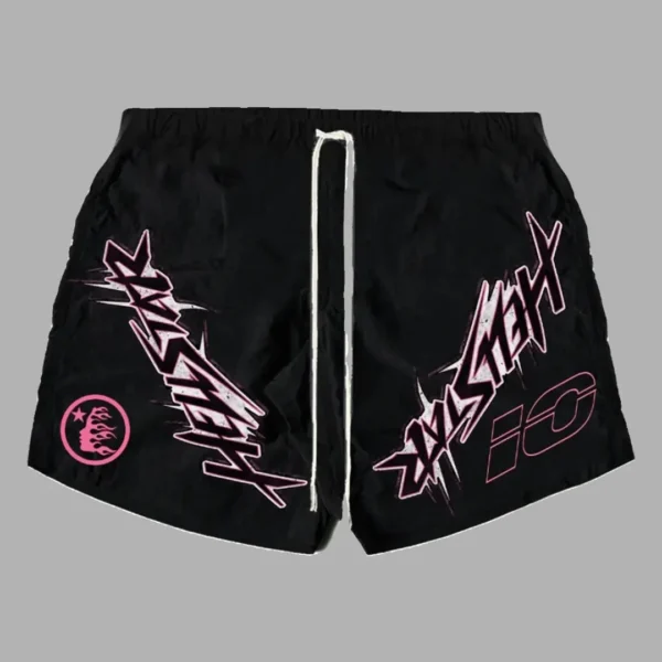 Waxed Nylon Hellstar Black Shorts