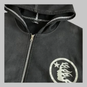 Black Hellstar Studios Records Zip Hoodie