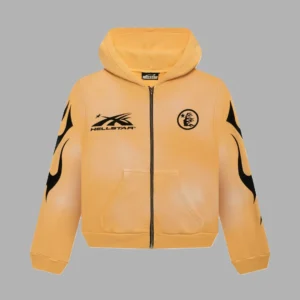 Yellow Hellstar Sports Zip-Up Hoodie -Hellstar Hoodies