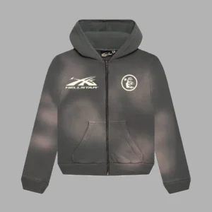 Grey Hellstar Sports Zip-Up Hoodie - Hellstar Hoodies