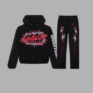 Black Hellstar Sports Future Flame Tracksuit