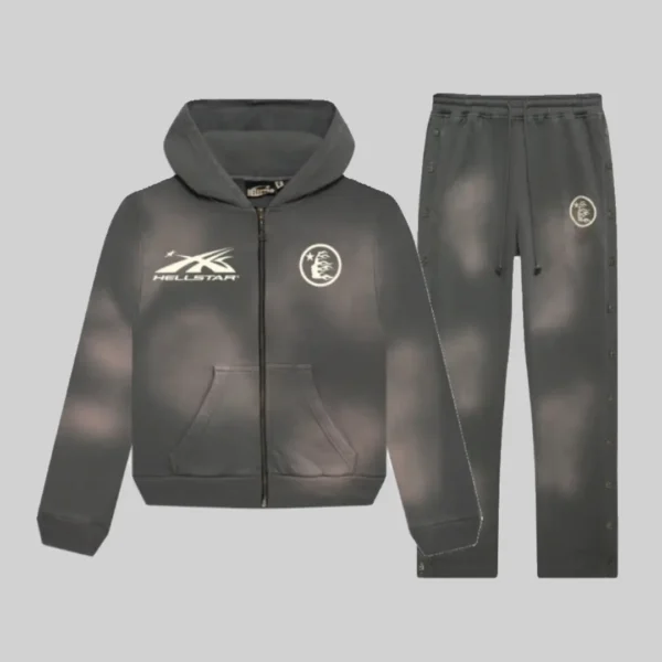 Grey Hellstar Sports Tracksuit - Hellstar Hoodies