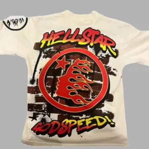Cream Hellstar Studios God Speed T-Shirt