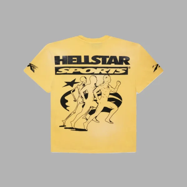 Yellow Hellstar Marathon T-Shirt - Hellstar Hoodies