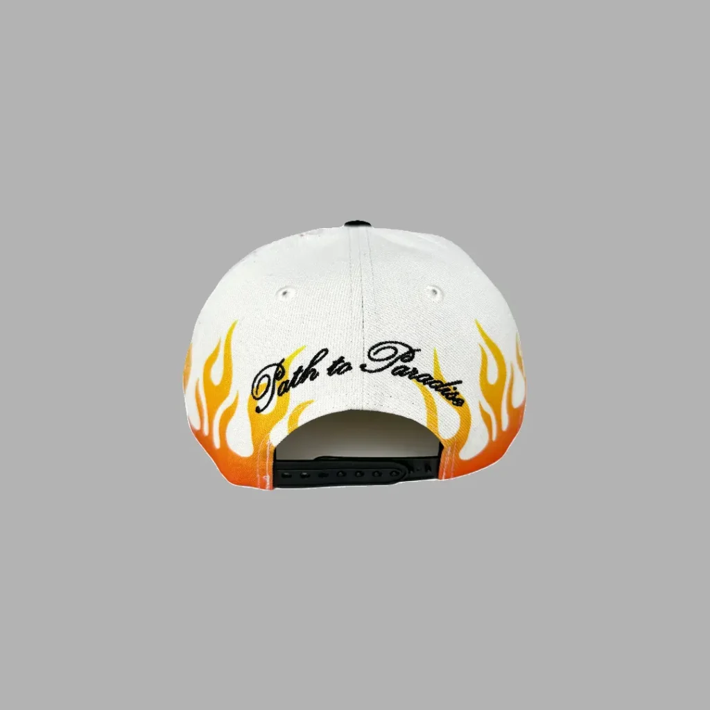 Cream/Navy-Flame Vintage Snapback Hat
