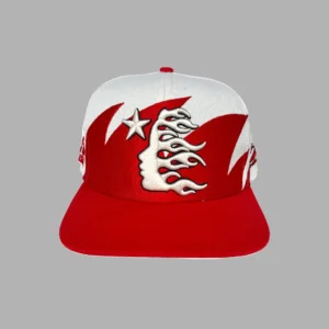 Off White/Red Shark Teeth Snapback