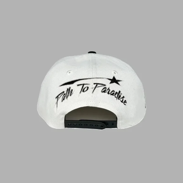 Off White/Black Shark Teeth Snapback -Hellstar Hoodies