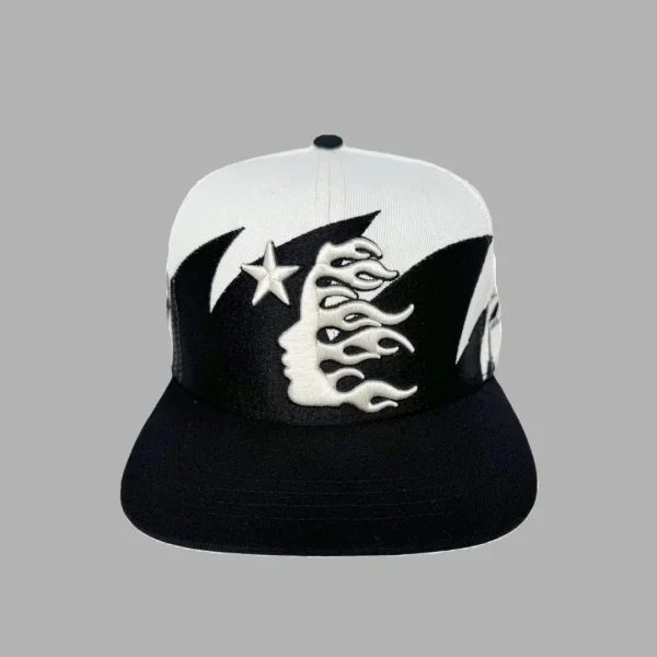 Off White/Black Shark Teeth Snapback
