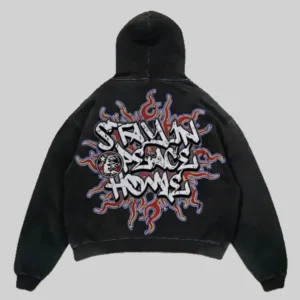 Black Hellstar Stay in Peace Hoodie - Hellstar Hoodies