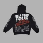 Black Hellstar Records World Tour Hoodie - Hellstar Hoodies