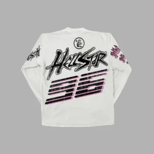White Hellstar Racer Long Sleeve T-Shirt