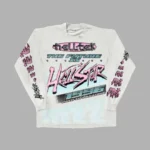 White Hellstar Racer Long Sleeve T-Shirt - Hellstar Hoodies