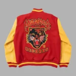 Red/Yellow Hellstar Records Werewolf Letterman Jacket - Hellstar Hoodies