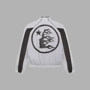 White Zip-Up Hellstar Track Jacket - Hellstar Hoodies