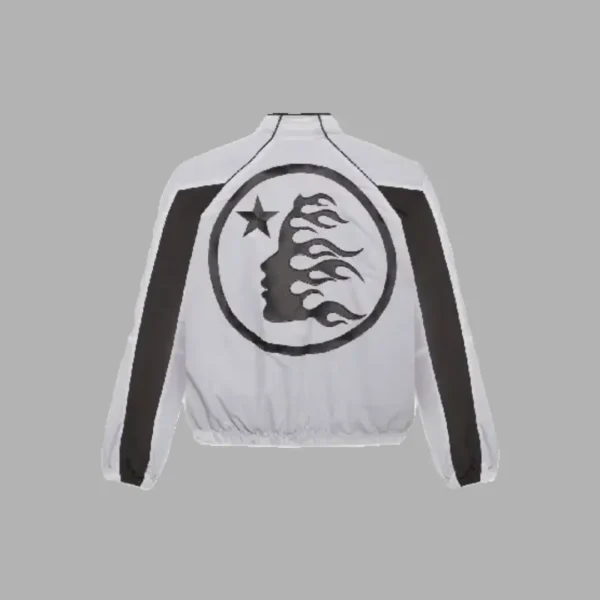 White Zip-Up Hellstar Track Jacket - Hellstar Hoodies
