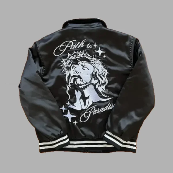 Shop Black Men’s Hellstar Path to Paradise Bomber Jacket - Hellstar Hoodies