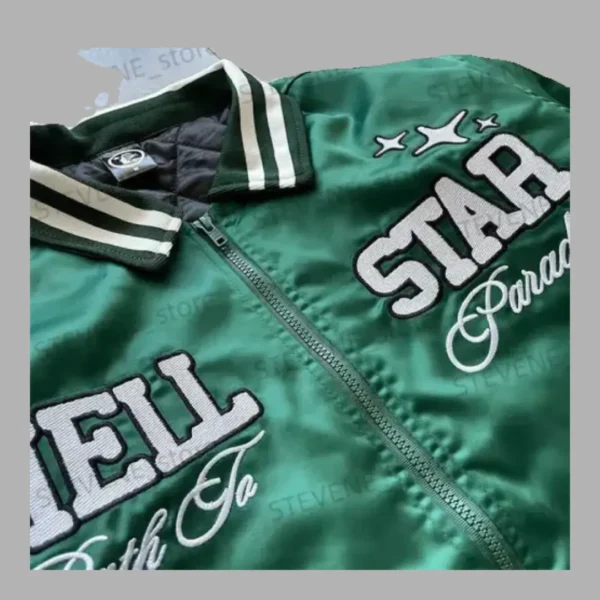 Green Hellstar Path to Paradise Bomber Jacket 3 - Hellstar Hoodies