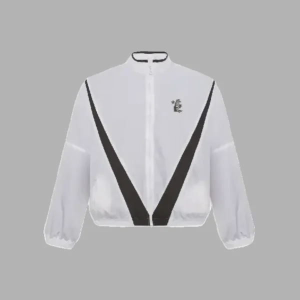 White Zip-Up Hellstar Track Jacket - Hellstar Hoodies