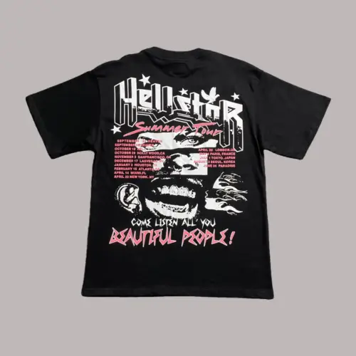 Black Hellstar Beautiful People T-Shirt - Hellstar Hoodies