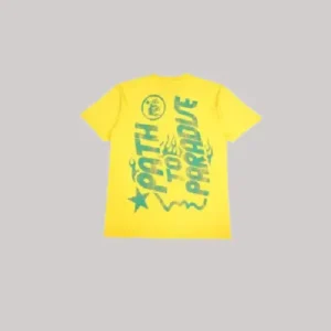 Yellow Hellstar Jesus Emblem T-Shirt - Hellstar Hoodies