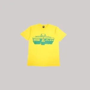 Yellow Hellstar Jesus Emblem T-Shirt - Hellstar Hoodies