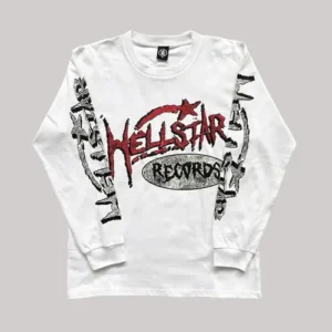 White Hellstar Long Sleeve Shirt - Hellstar Hoodies