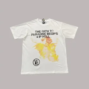 White Hellstar Begins In Hell T-Shirt - Hellstar Hoodies