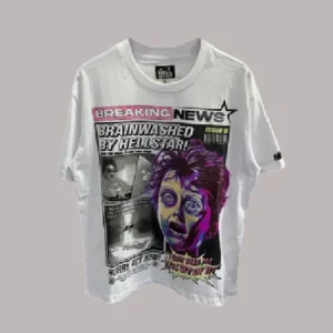 Grey Hellstar Breaking News Shirt - Hellstar Hoodies
