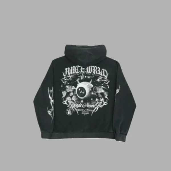 Black Hellstar x Juice World Hoodie - Hellstar Hoodies