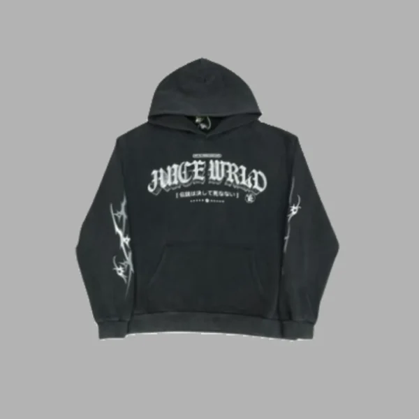 Black Hellstar x Juice World Hoodie - Hellstar Hoodies