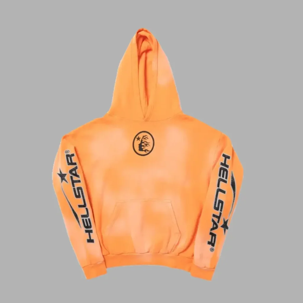 Hellstar 11 Orange Hellstar Hoodie - Hellstar Hoodies
