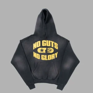 Black Hellstar No Guts No Glory Hoodie - Hellstar Hoodies