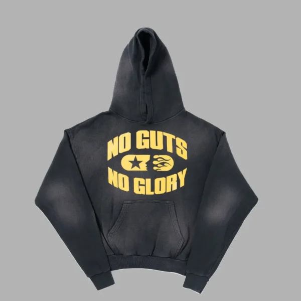Black Hellstar No Guts No Glory Hoodie - Hellstar Hoodies